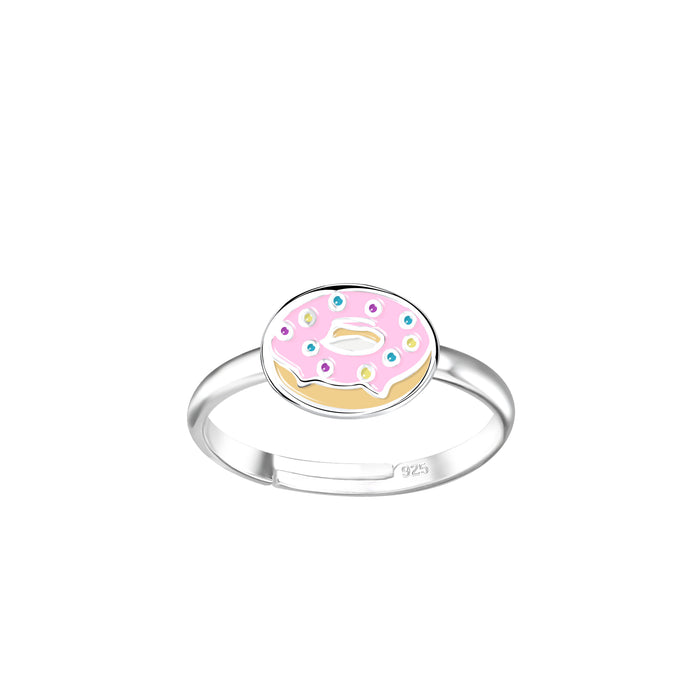 Joy|S - Zilveren donut ring - verstelbaar - voor kinderen