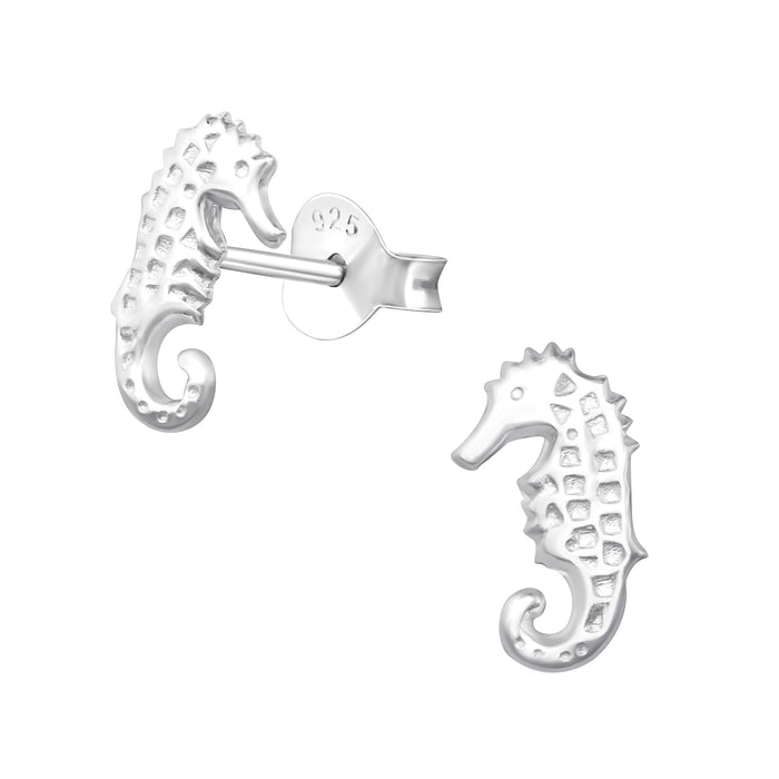 Joy|S - Zilveren zeepaardje oorbellen - 5 x 9 mm - zilver oorknoppen
