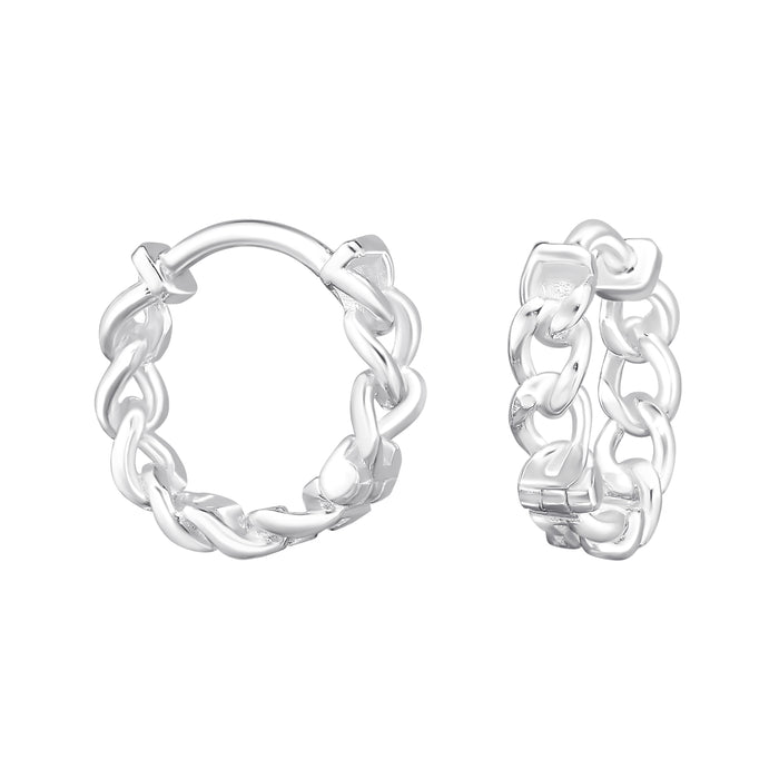 Joy|S - Zilveren oorringen - gourmet schakel oorbellen - 12 mm / 2.8 mm - sterling zilver 925