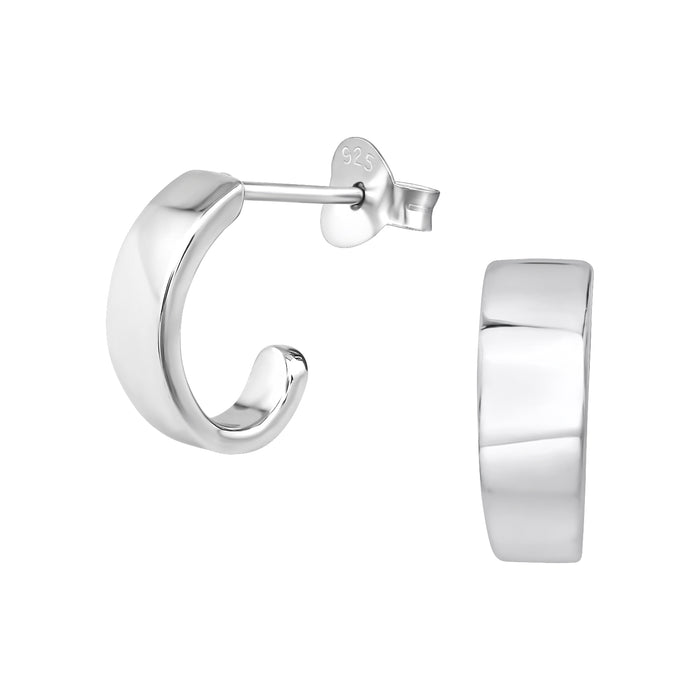 Joy|S - Zilveren oorbellen - oorringen ovaal - 11 mm / 4 mm - sterling zilver 925