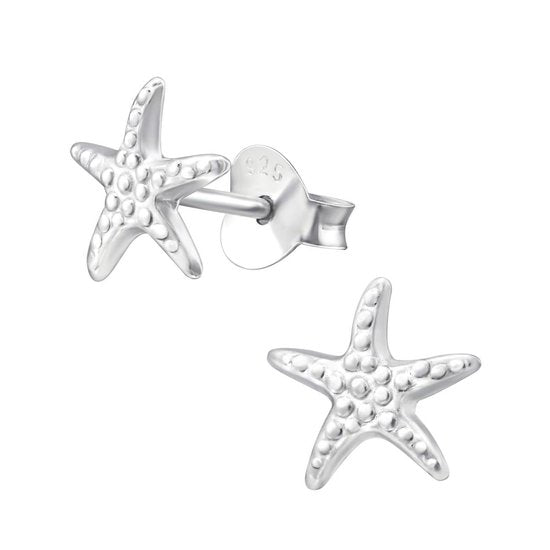 Joy|S - Zilveren zeester oorbellen 7 mm - sterling zilver 925
