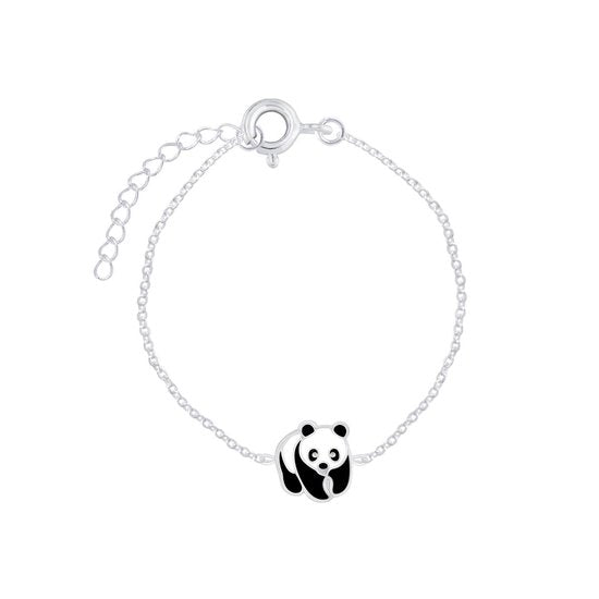 Joy|S - Zilveren Panda armband 14 cm + 2 cm extension