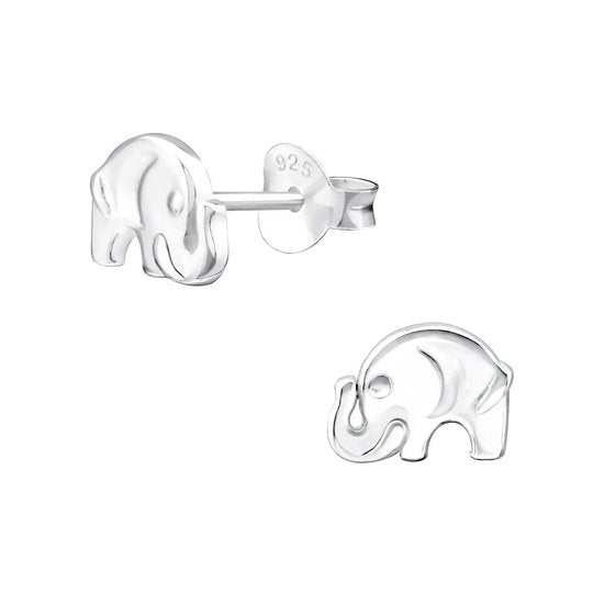 Joy|S - Zilveren olifant oorbellen - 7 x 6 mm