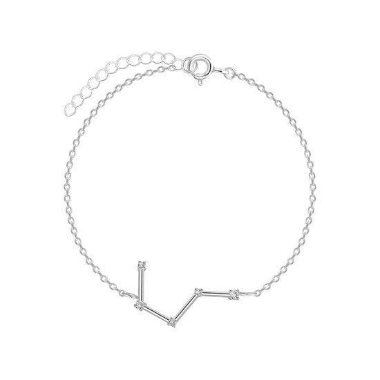 Joy|S - Zilveren sterrenbeeld armband Aries Ram met zirkonia