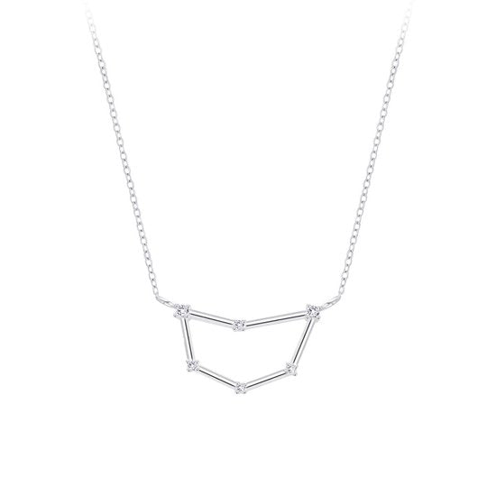 Joy|S - Zilveren sterrenbeeld ketting Capricorn Steenbok met zirkonia
