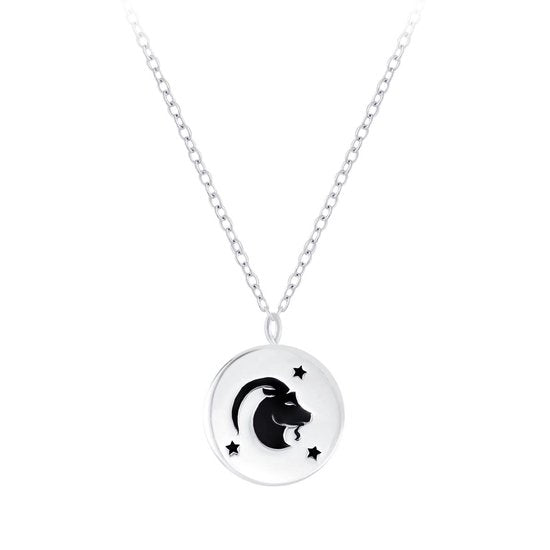Joy|S - Zilveren sterrenbeeld Capricorn Steenbok hanger met ketting