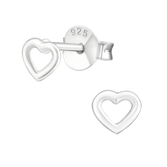 Joy|S - Zilveren petit hartje oorbellen - 4 mm - Sterling zilver 925
