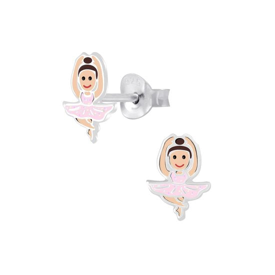 Joy|S - Zilveren ballet danseres ballerina oorbellen
