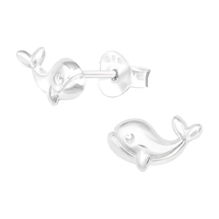 Joy|S - Zilveren dolfijn oorbellen - 9 x 5 mm