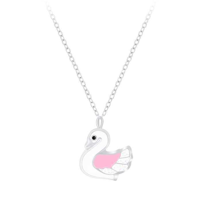 Joy|S - Zilveren ketting met zwaan hanger - 36 cm + 5 cm extension