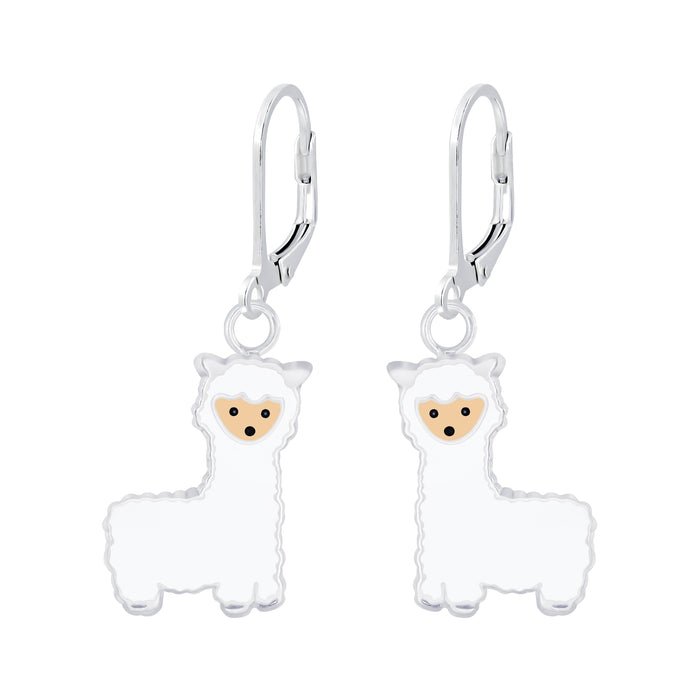 Joy|S - Zilveren Alpaca lama oorbellen leverback sluiting