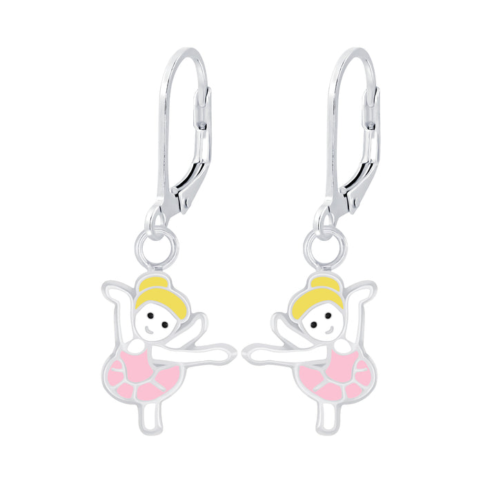 Joy|S - Zilveren ballet ballerina oorbellen leverback sluiting