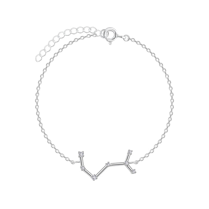 Joy|S - Zilveren sterrenbeeld armband Scorpio Schorpioen met zirkonia