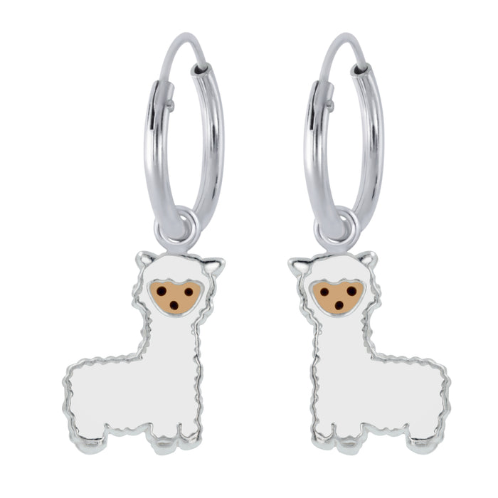 Joy|S - Zilveren Alpaca Lama oorbellen - oorringen