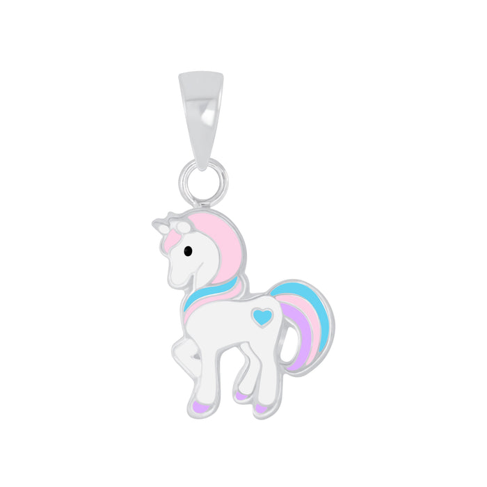 Joy|S - Zilveren Pony hanger - Pastel - eenhoorn hanger zonder ketting