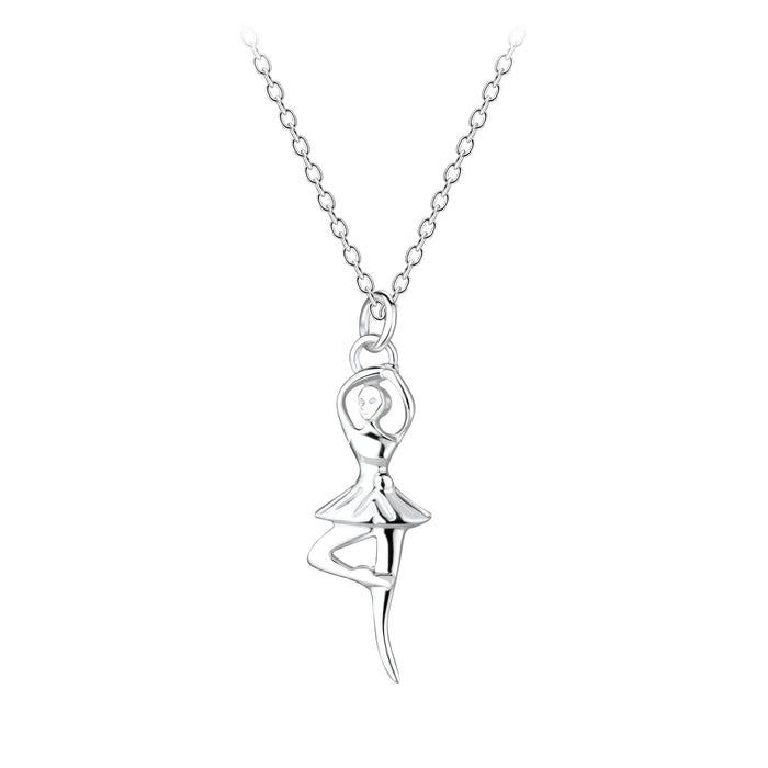 Joy|S - Zilveren ballerina hanger met ketting - ketting 45 cm - sterling zilver 925