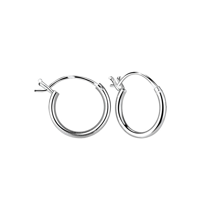 Joy|S - Zilveren oorringen - 12 mm - Franse sluiting