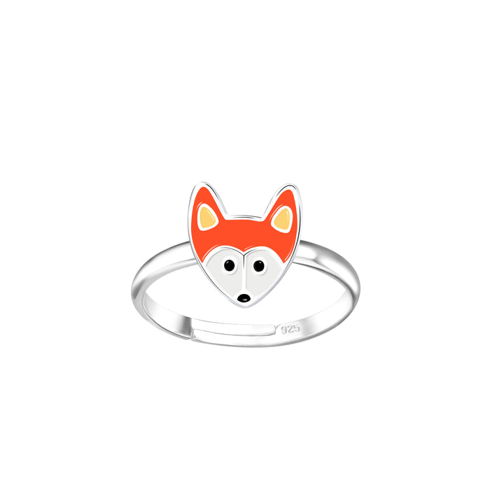 Joy|S - Zilveren vos ring - verstelbaar - vosje - voor kinderen