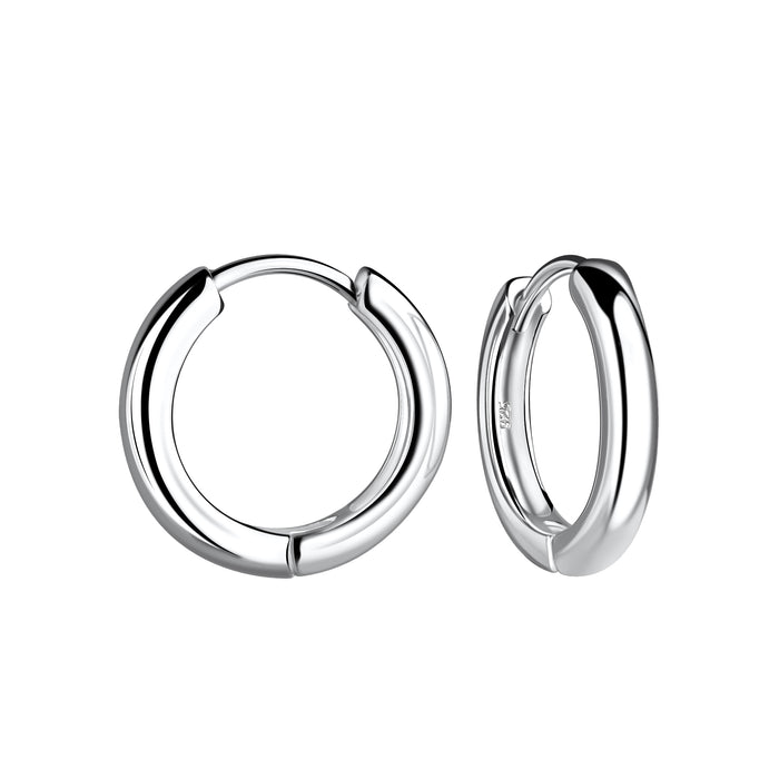 Joy|S - Zilveren oorringen - 15 mm / 2.5 mm - klap scharnier - gepolijst - sterling zilver 925 oorbellen