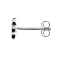 Joy|S - Zilveren bloem oorbellen Daisy 7 mm -zirkonia - gehodineerd
