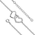 Joy|S - Zilveren hart puro amore armband - 2 harten - zirkonia - gehodineerd