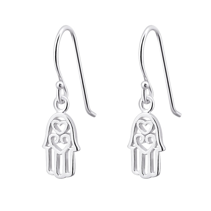 Joy|S - Zilveren Hamsa oorhangers