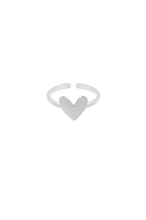 Joy Ibiza - hartje ring - verstelbaar - bohemian style - stainless steel