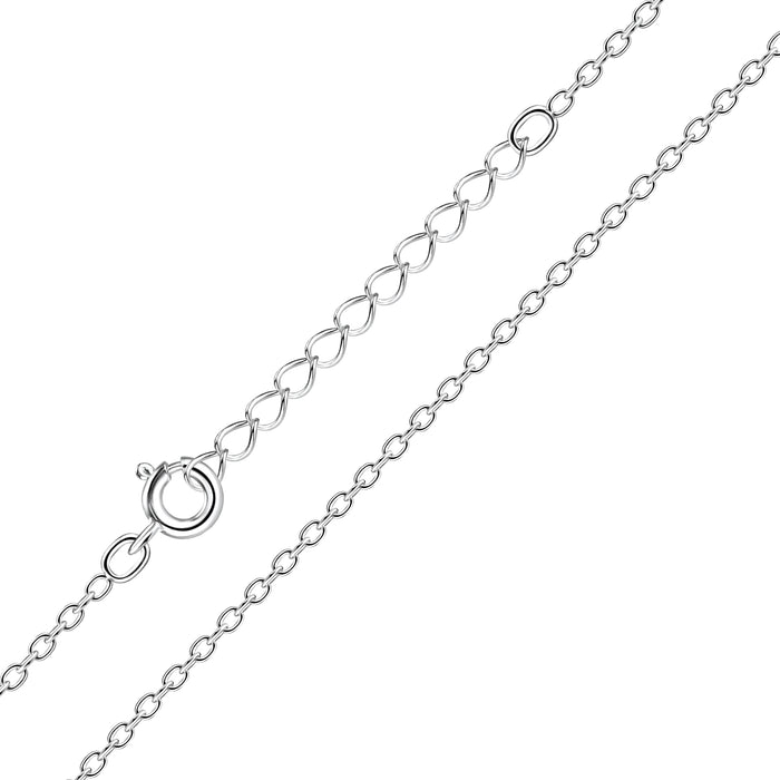Joy|S - Zilveren ketting - kinderketting - 36 cm + 5 cm extension