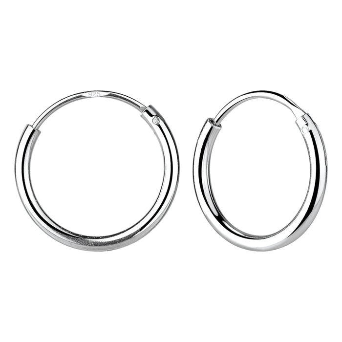 Joy|S - Zilveren oorringen 18 mm - 2 mm dikte