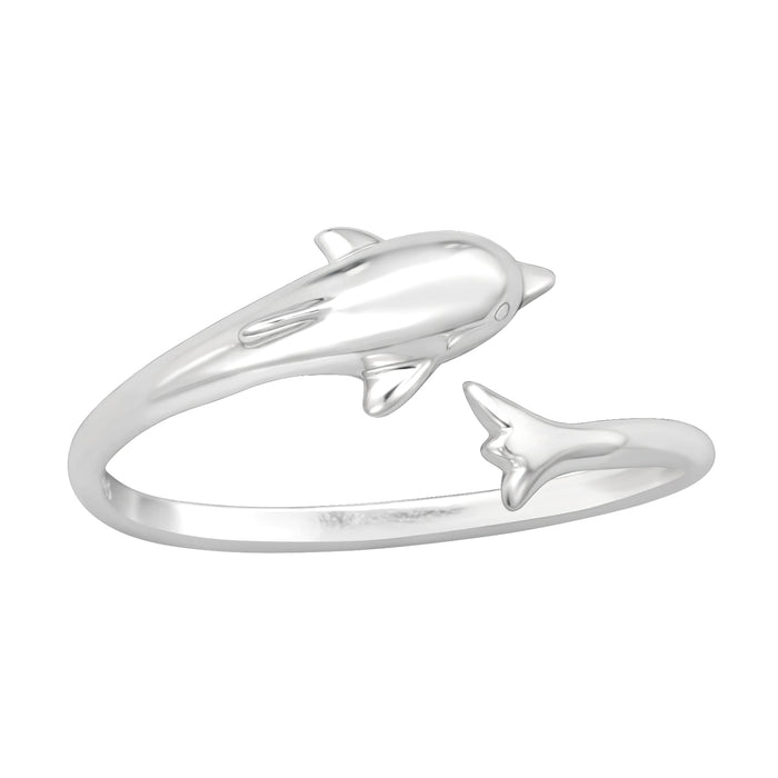 Joy|S - Zilveren dolfijn ring - verstelbaar maat (zie omschrijving) - 925 sterling zilver