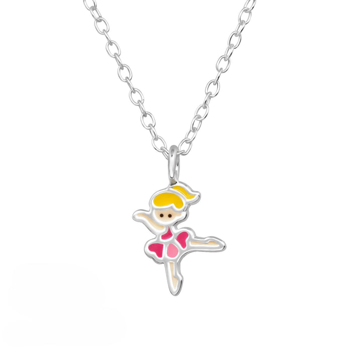 Joy|S - Zilveren ballerina danseres hanger met ketting - ketting 39 cm (verstelbaar 36 cm of 39 cm)