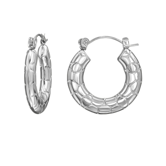 Joy Ibiza - slang patroon oorbellen - 24 mm oorringen - Franse sluiting - chirurgisch staal - 5 x 24 mm - ear party boho - bohemian style