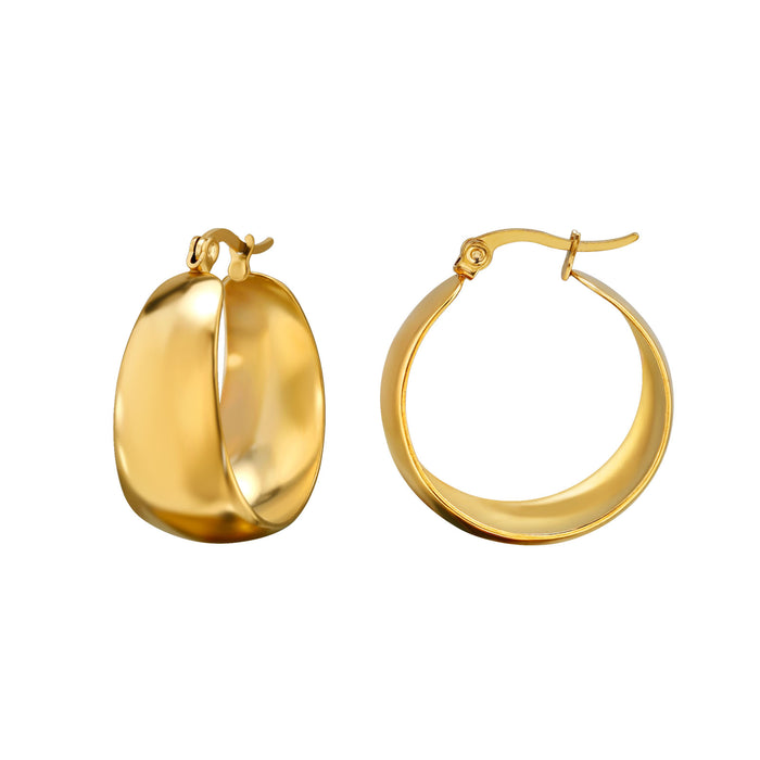 Joy Ibiza - oorbellen - 25 mm oorringen - Franse sluiting - chirurgisch staal - 11 x 25 mm - ear party boho - bohemian style - ip/pvd gold plated