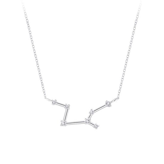 Joy|S - Zilveren sterrenbeeld ketting Virgo Maagd met zirkonia