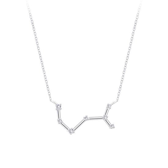 Joy|S - Zilveren sterrenbeeld ketting Scorpio Schorpioen met zirkonia