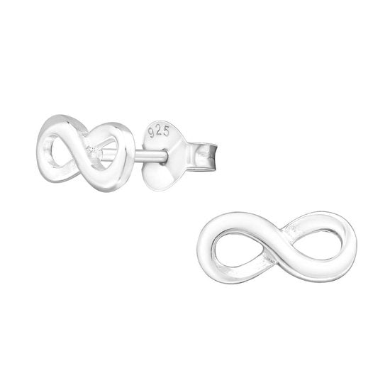 Joy|S - Zilveren Infinity oorbellen - basic - 10 x 4 mm