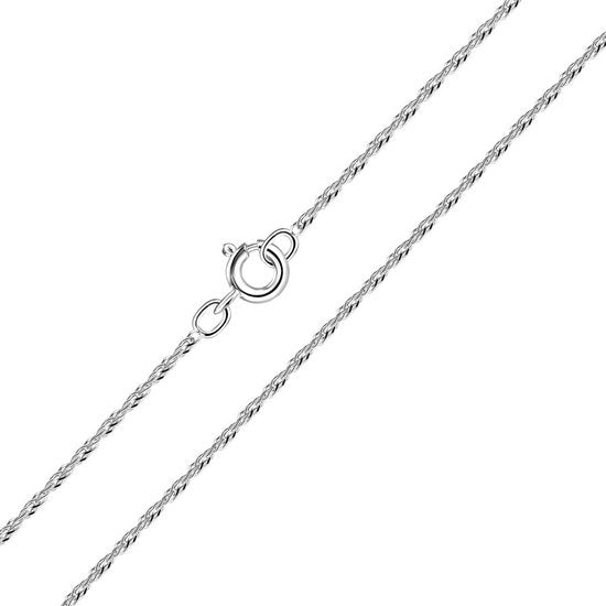 Joy|S - Zilveren ketting - Singapore - 40 cm