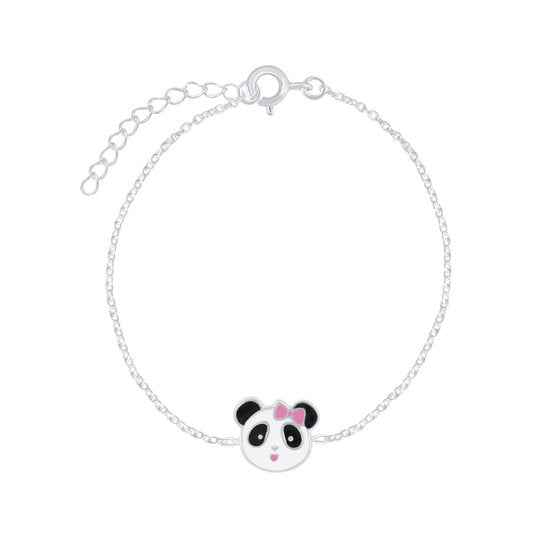 Joy|S - Zilveren Panda armband 14 cm + 3 cm extension