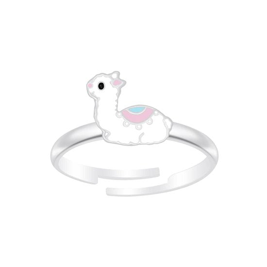 Joy|S - Zilveren Lama Alpaca ring verstelbaar