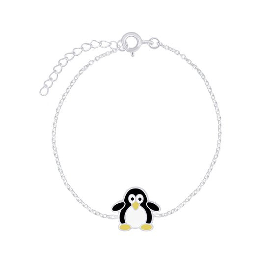 Joy|S - Zilveren pinguïn armband 14 cm + 3 cm extension