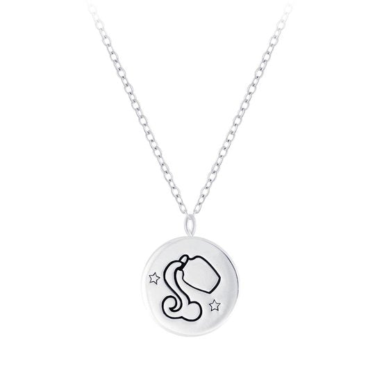 Joy|S - Zilveren sterrenbeeld Aquarius Waterman hanger met ketting