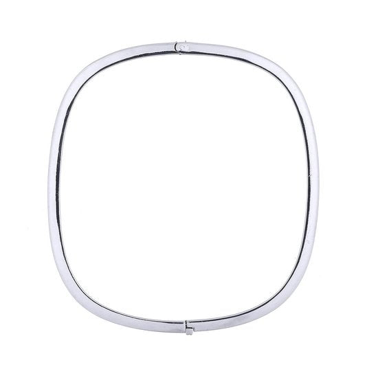 Joy|S - Zilveren vierkante bangle armband