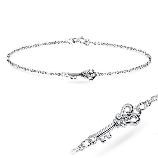 Joy|S - Zilveren sleuteltje armband 18 cm
