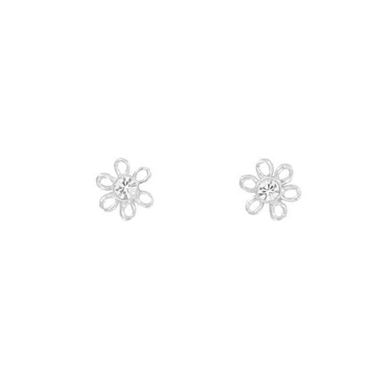 Joy|S - Zilveren bloemetjes neuspiercing set - 20 stuks - zirkonia