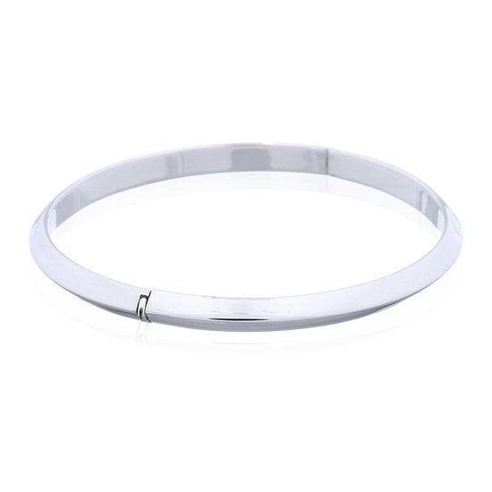 Joy|S - Zilveren bangle armband angular (hoekig) 5 x 64 mm
