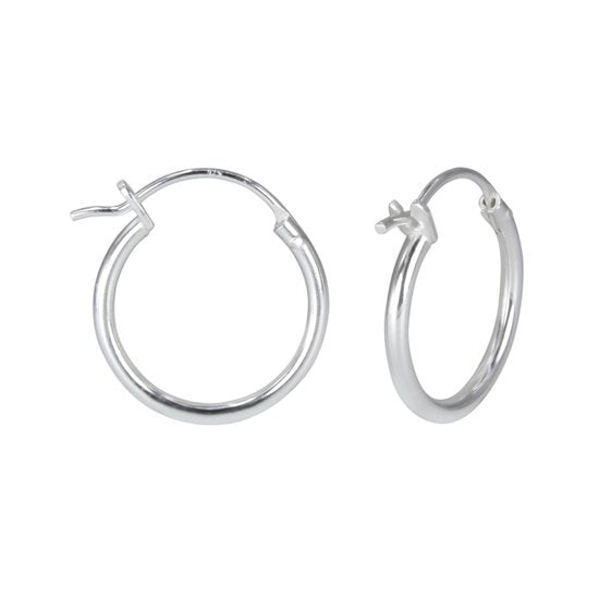 Joy|S - Zilveren oorringen 16 mm Franse sluiting