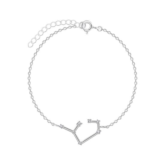 Joy|S - Zilveren sterrenbeeld armband Sagittarius Boogschutter met zirkonia