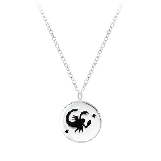 Joy|S - Zilveren sterrenbeeld Scorpio Schorpioen hanger met ketting