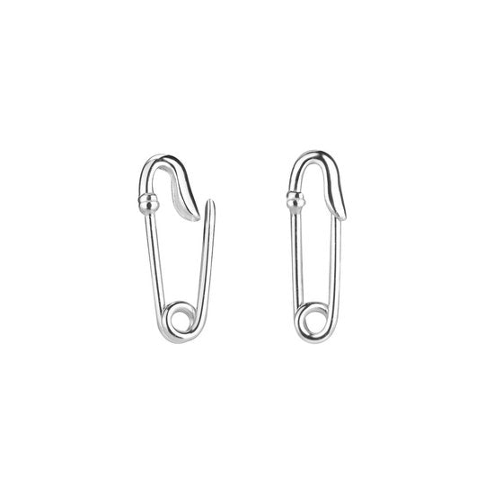 Joy|S - Zilveren veiligheidsspeld oorbellen 4 x 15 mm