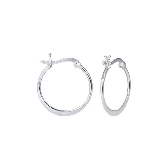 Joy|S - Zilveren oorringen 20 mm massief Franse sluiting